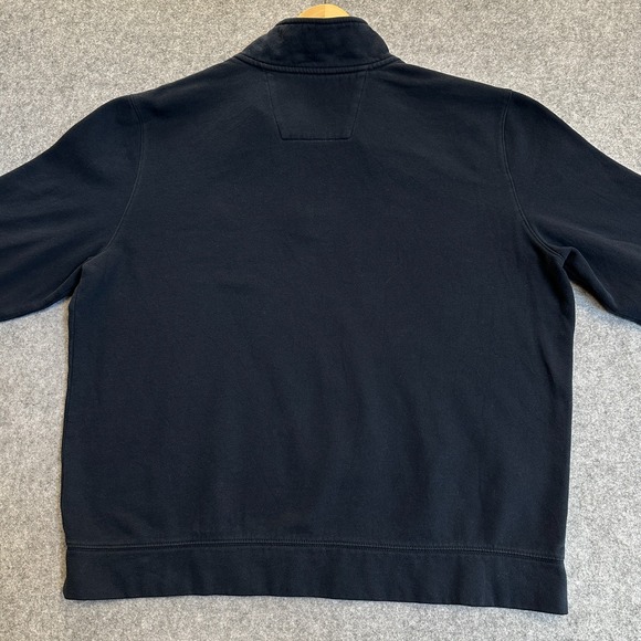 Nautica Quarter Zip Sweatshirt Men's Size XL Navy Blue Fleece Embroidered Logo - Picture 9 of 9